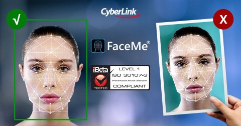 CyberLink’s FaceMe® Certified by iBeta – Anti-Spoofing Technology Detects & Rejects 100% of Facial Presentation Attacks (Graphic: Business Wire)