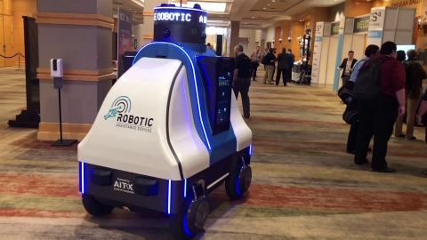RAD's ROAMEO 2.0 patrolling the corridor of the recent NCS4 Conference held in Phoenix, Arizona (Photo: Business Wire)