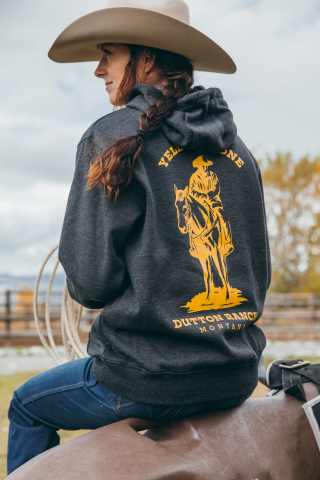 The Wrangler x Yellowstone Collection includes an assortment of denim and twill work shirts and jackets featuring screen printed and lasered variations of the Dutton Ranch’s “Y” brand, along with several dual-gender hoodies and t-shirts that feature graphics from the show. (Photo: Business Wire)
