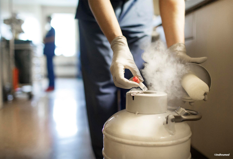 original The Northwell Health Biospecimen Repository research team applies the Indivumed Standard Operating Procedure for collecting excess cancer tissue from various organ sites. (Credit: Indivumed GmbH)