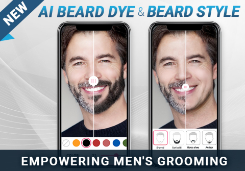 Perfect Corp. Sparks Wave of Experimentation across Men's Grooming Industry with AI Beard Dye and Beard Style Technology (Photo: Business Wire)