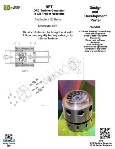 original Infinity Turbine Project Redstone NFT. (Photo: Business Wire)