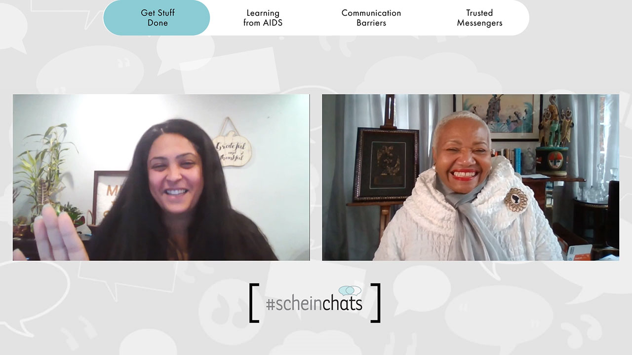 Seema Bhansali, Executive Director of Corporate Affairs, speaks with Debra Fraser-Howze, Founder of Choose Healthy Life, on increasing awareness and acceptance of the COVID-19 vaccine among communities of color