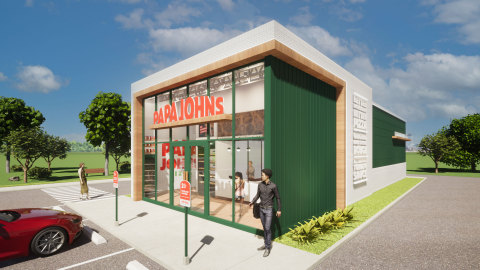 Papa Johns new restaurant design will provide seamless purchasing and pick-up experiences for customers and empower Papa Johns team members to more efficiently prepare quality food. (Photo: Business Wire)