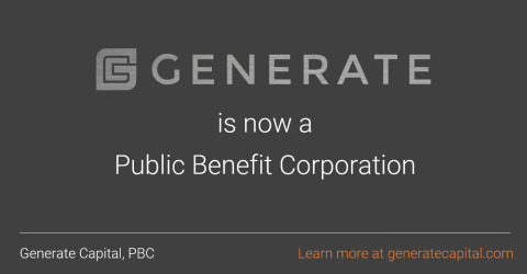 Generate is now a Public Benefit Corporation (Graphic: Business Wire)