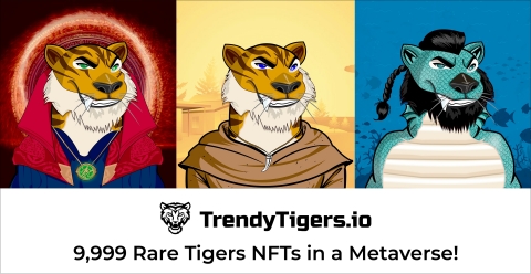 Trendy Tigers NFT announces Limited Launch. (Graphic: Business Wire)