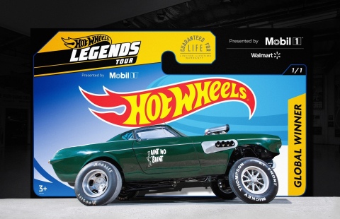 original 2021 Hot Wheels Legends Tour Winner - 1969 Volvo P1800 Gasser (Photo: Business Wire)