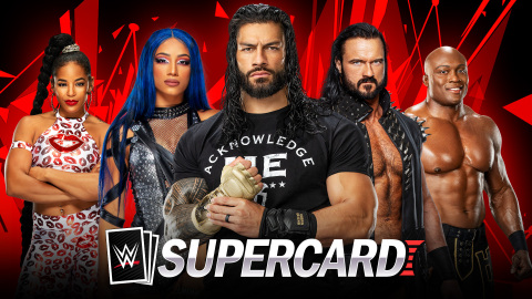 A new era of WWE® SuperCard begins today with the launch of WWE SuperCard Season 8. The new Survivor game mode, three new card tiers, a slew of new WWE Superstars, and multiple gameplay upgrades are all available now in the collectible card-battling game from Cat Daddy Games. (Graphic: Business Wire)