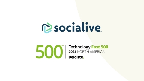 Socialive today announced it placed 258th on the Deloitte Technology Fast 500. (Graphic: Business Wire)
