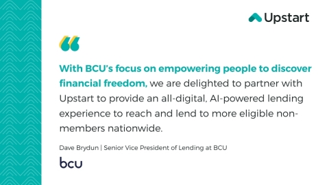 Quote from Dave Brydun, Senior Vice President of Lending at BCU (Graphic: Business Wire)