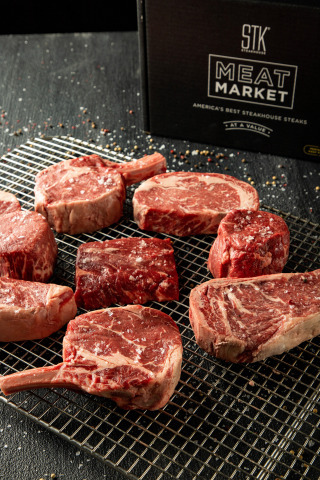 STK Meat Market offers a variety of packages to fit every need and taste at unbeatable prices without sacrificing quality. Packages include cuts such as Center Cut Filets, American Flat Iron Wagyu Steaks, Center Cut Angus Strip Steaks, Angus Cowgirl Ribeyes, Prime Dry-age Bone-in Strip Steaks, Dry-age Prime Delmonico Ribeye Steaks and ground Wagyu Beef. For more information, visit www.stkmeatmarket.com. (Photo: Business Wire)
