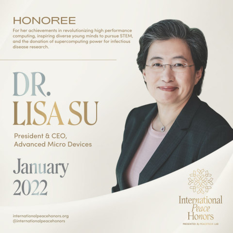 Dr. Lisa Su, Honoree, 2022 International Peace Honors (Photo: Business Wire)