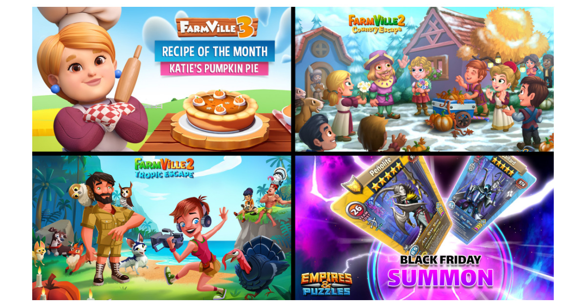 Zynga Reveals Multiple Holiday In-Game Events Across Mobile Titles