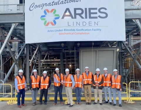 Aries Linden Biosolids Gasification Plant Achieves Mechanical Completion (Photo: Business Wire)