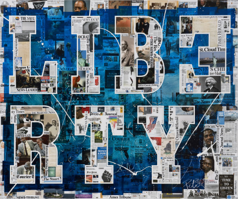 An animated NFT and Peter Tunney's original 5'x6' LIBERTY painting created exclusively for Gannett will be auctioned starting November 30th, more details at usatoday.com/nft (Graphic: Business Wire)