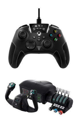 Shown: Turtle Beach Recon Controller for Xbox. Turtle Beach VelocityOne Flight simulation control system. Available now at www.turtlebeach.com. (Photo: Business Wire)