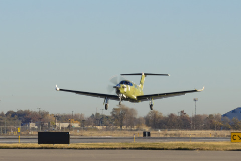 The Beechcraft Denali made its first flight from the Textron Aviation's west campus at Eisenhower International Airport in Wichita Tuesday morning. (Photo: Business Wire)