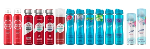 Specific Products included in Voluntary P&G Aerosol Spray Antiperspirant Recall (Photo: Business Wire)