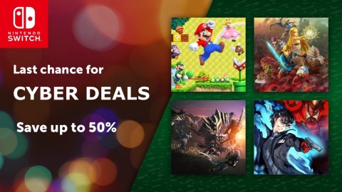 Nintendo’s annual Cyber Deals promotion, which offers savings on the digital versions of select Nintendo Switch games for all types of players, continues through all of Cyber Monday, coming to an end on Tuesday, Nov. 30, at 11:59 p.m. PT. (Graphic: Business Wire)