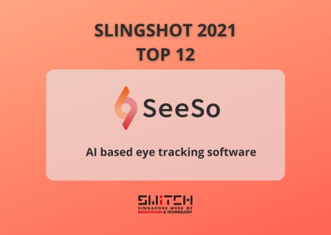 VisualCamp has placed the top 3 in the category of Frontier Digital Technologies at SLINGSHOT 2021 for SeeSo, a no hardware eye tracking software development kit (SDK). SLINGSHOT is Asia’s most exciting deep tech pitching competition. This places VisualCamp top 12 out of over 5,000 startups from 150 countries. SeeSo allows you to measure your users’ attention in the users’ natural environment. Utilizing the front-facing camera from the user’s phone, tablet, or PC, SeeSo also allows users to scroll and click with just their eyes. VisualCamp’s AI based eye tracking algorithm has recently been approved by U.S. Patent and Trademark Office (USPTO). VisualCamp is looking to drive its business in the U.S. (Graphic: Business Wire)