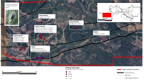 Figure 1. Discoveries and base of till anomalies at the Rupert Lapland Project including Heinä Central and Ikkari (Graphic: Business Wire)