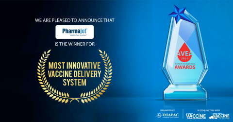 PharmaJet named Asia's Most Innovative Vaccine Delivery System at the Vaccine World Asia Congress 2021. (Graphic: Business Wire)
