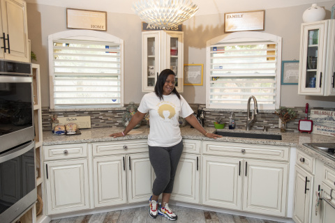 Yeneka Younger of Dallas received a Disaster Rebuilding Assistance subsidy from Woodforest National Bank and the Federal Home Loan Bank of Dallas to repair her home after pipes burst and flooded her kitchen following power outages from the February 2021 Texas ice storm. (Photo: Business Wire)