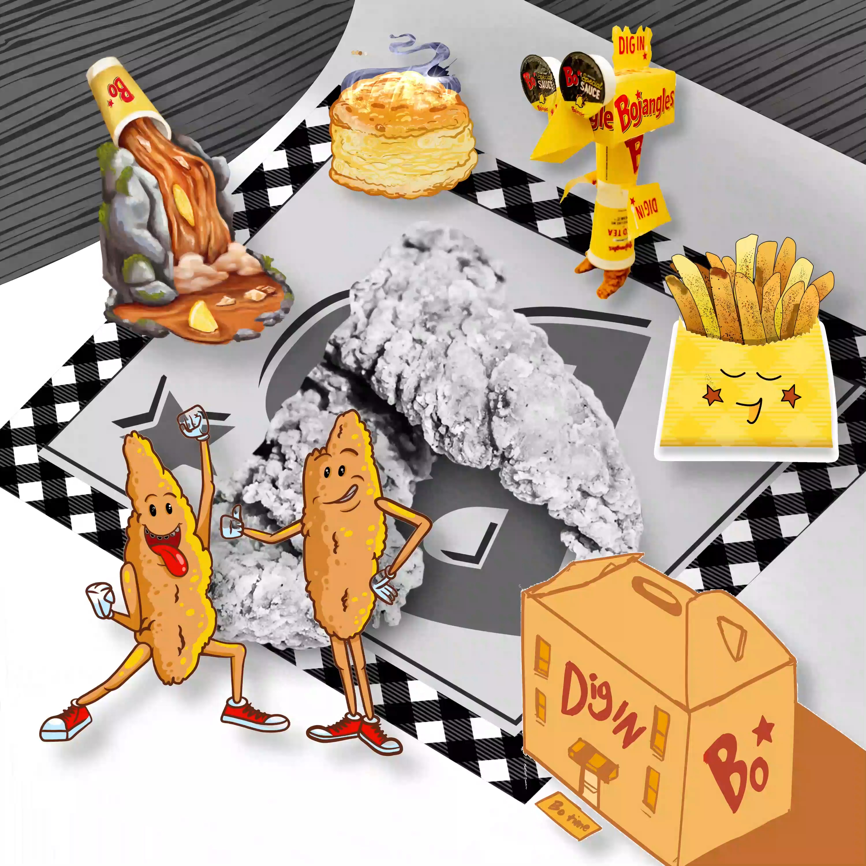 NFT of collaborative digital art from all seven artists celebrating Chicken Supremes - 200 available.