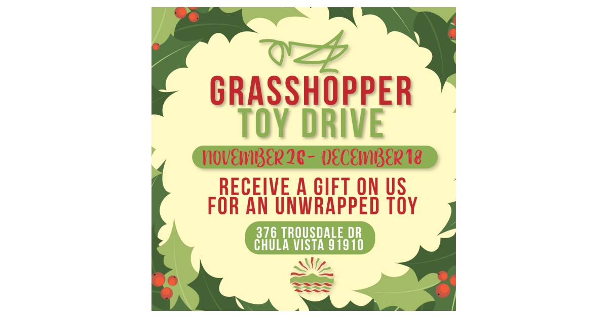 Dispensary Holiday Toy Drive in Chula Vista “Hop on in