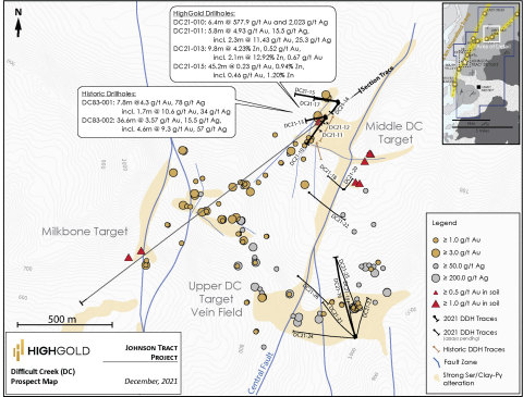 Johnson Tract Project – DC Prospect 2021 Drill Hole Plan Map (4km Northeast of JT Deposit) (Photo: Business Wire)