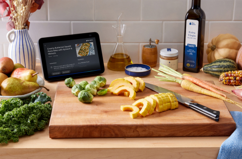 Blue Apron meal kits are now available on all Alexa-enabled devices. (Photo: Business Wire)