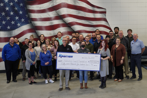 Kramer Chevrolet and Kramer Subaru raised $57,402 at their 15th annual Military and Customer Appreciation Event and Car Show, with all proceeds going directly to the North Dakota National Guard Emergency Relief Fund. (Photo: Business Wire)