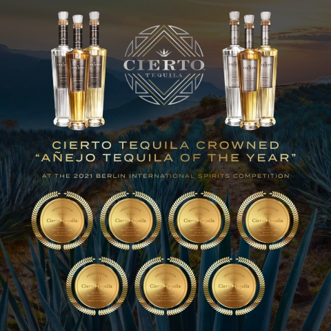Cierto Tequila Crowned “Añejo Tequila of the Year” at the 2021 Berlin International Spirits Competition (Photo: Business Wire)