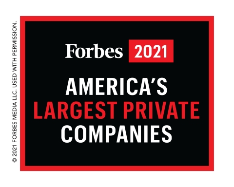 Kingston has been ranked #19 on the 2021 list of America's Largest Private Companies by Forbes. (Graphic: Business Wire)