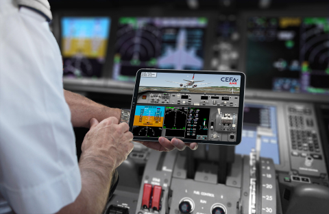 CEFA AMS (Aviation Mobile Services) est le premier outil d'auto-amélioration permettant à chaque pilote d'accéder et de revoir les spécificités de leur vol après l'atterrissage. (Photo: Business Wire)