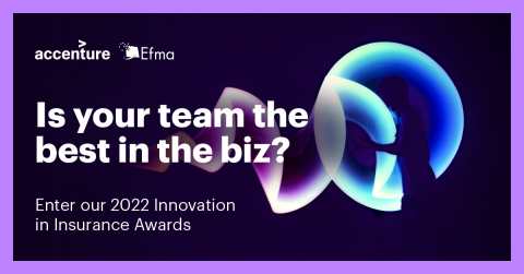 Efma and Accenture are now accepting applications for the seventh annual Innovation in Insurance Awards. (Graphic: Business Wire)