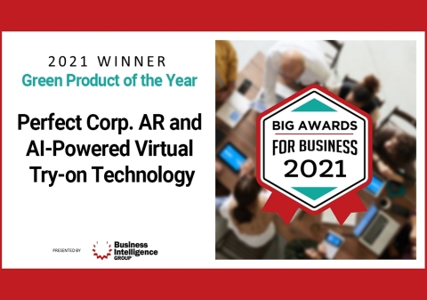 Perfect Corp.’s AI and AR-Powered Virtual Try-On Technology, Recognized for Driving Sustainability, Comes out Victorious at Business Intelligence Group Awards, Winning Green Product of the Year (Photo: Business Wire)