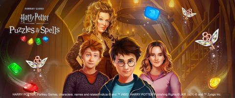 original Zynga’s Magical Match-3 Mobile Game, Harry Potter: Puzzles & Spells, Celebrates the Holidays with New “Fantastic Feasts” Event (Graphic: Business Wire)