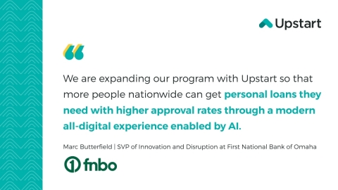 Quote from Marc Butterfield, senior vice president of Innovation and Disruption at First National Bank of Omaha (Graphic: Business Wire)