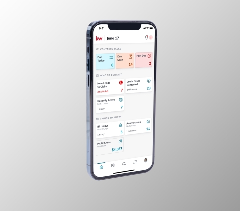 The Command App enables real estate agents and teams to access the robust features, benefits and insights of Command – KW’s smart CRM-plus solution – on the go. (Photo: Business Wire)