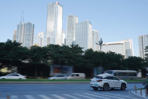 Pony.ai’s autonomous driving vehicle operating on a public road in Shenzhen (Photo: Business Wire)