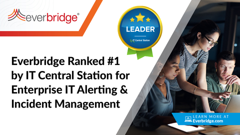 Everbridge Recognized as Top Enterprise IT Alerting Solution by IT Central Station (Graphic: Business Wire)