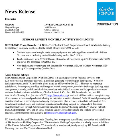 original .PDF of press release and table