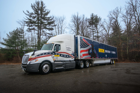 J.B. Hunt will use 11 custom wrapped tractors and trailers for Wreaths Across America. (Photo: Business Wire)