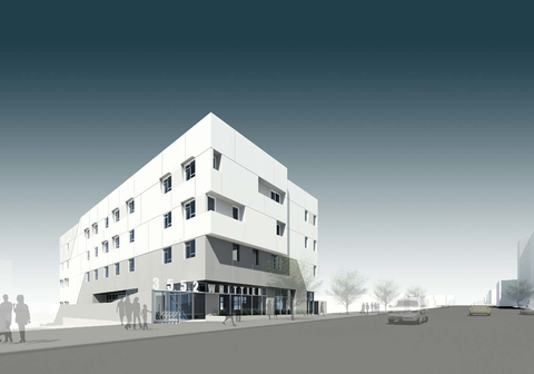 Rendering of Mercy Housing Permanent Supportive Housing Project, 3552 Whittier Boulevard, in East Los Angeles. (Photo: Business Wire)