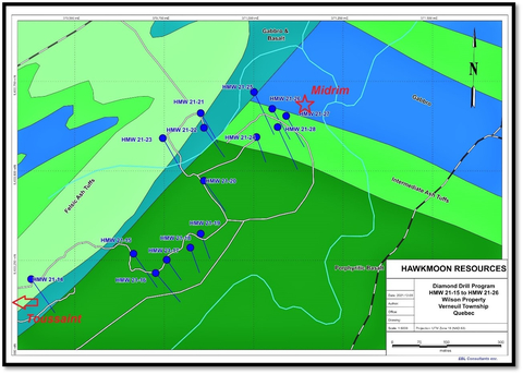 original Figure 1: Map of drill holes disclosed in this news release (Graphic: Business Wire)