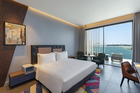 Hyatt Centric Jumeirah Dubai King Guestroom with Balcony View (Photo: Business Wire)