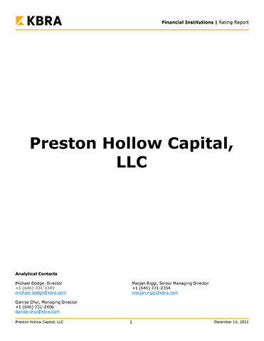 original Preston Hollow Capital, LLC Rating Report.