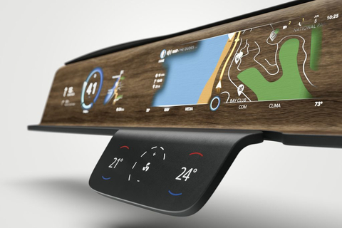 Continental’s award-winning ShyTech displays create a more attractive cockpit design presenting an elegant surface that can be made to resemble wood grain, carbon fiber, or leather. (Photo: Business Wire)