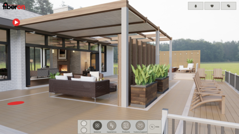 The Fiberon Virtual Experience includes interactive outdoor environments featuring an in-depth look at Fiberon products. (Photo: Business Wire)